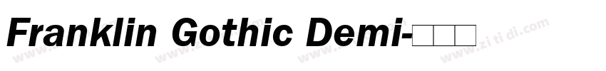 Franklin Gothic Demi字体转换